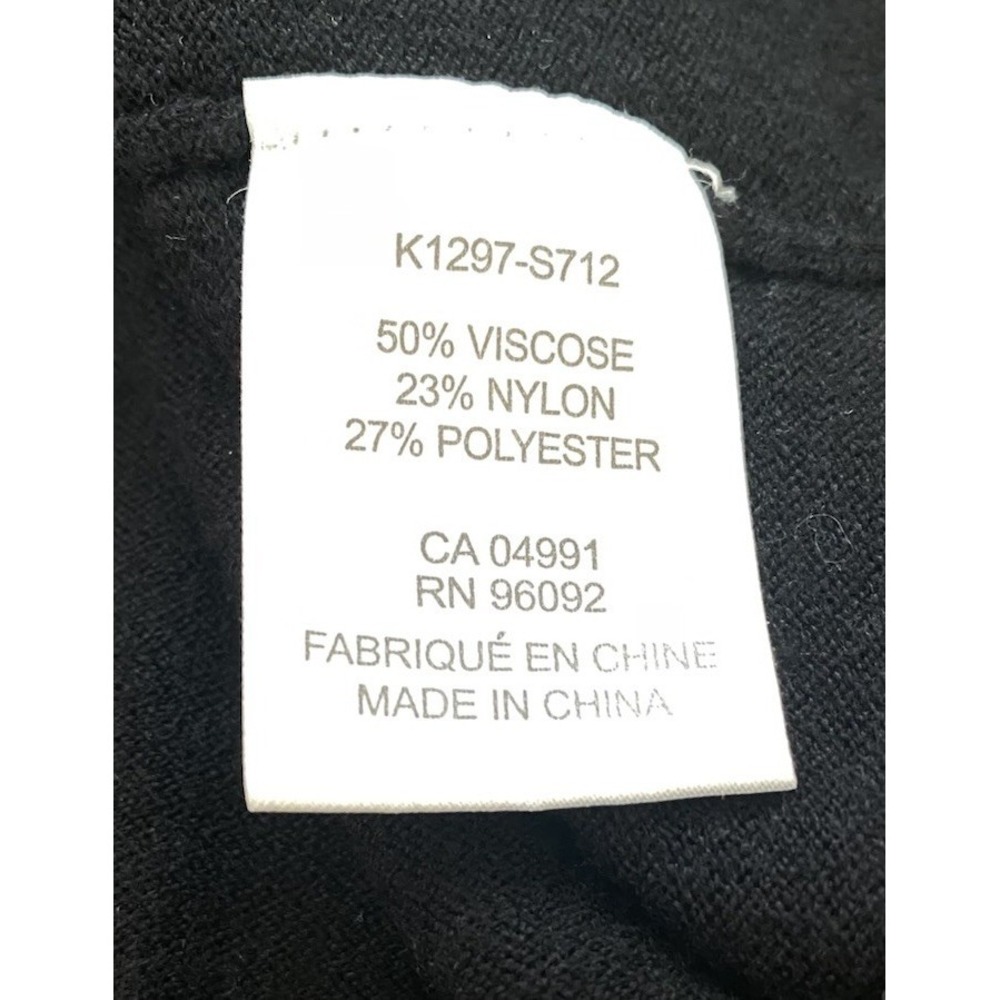 Hilary Radley Women's Sweater Size Large Black Open Back Soft Cozy 3/4 Sleeve - Picture 8 of 9